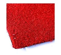 ZOCWJK Artificial Grass Turf, 3cm Thick Realistic Synthetic Grass Mat, Indoor Outdoor Cuttable Lawn Landscape for Balcony, Red(Red-39x118in