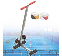 ZOCWJK Basketball Court Marking Tool, Floor Tape Applicator, Warning Line Sticking Machine, Double Lines Striping Machine, with Two Rolls of Tape,Set (A