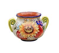 ZOCWJK Characteristic Mexico Ceramics Outdoor Flower Pot Creative Color Process Pattern Plant Pot Villa Garden Decor Landscape Bonsai External Planters (B