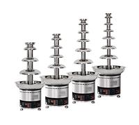 ZOCWJK Chocolate Fondue Fountain for Party, Melting Chocolate Waterfall Machine with Warming Function Works 12Hours Continuously 4/5/6/7 Tiers Commercial Use,4 Tier