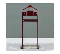 ZOCWJK Coat Rack, Solid Wood Suit Valet Rack Clothes Stand with 3 Drawer Valet Suit Rack Stand with Clothes Hanger Pants Rail and Shoe Rack,