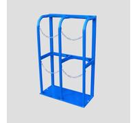 ZOCWJK Cylinder Tank Holder Large Universal Gas Cylinder Fixed Shelf, Holds 1 2 3 Oxygen Tank Fixed Shelf with Protective Chain, Floor Mountable Oxygen Cylinder Br(Blue-24-59cm(9.4-23.2in)