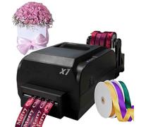 ZOCWJK Digital Satin Ribbon Printing Machine,DIY Ribbon Printer,with Ribbon Holder,Printing Resolution: 200 DPI,for Weddings/Parties/Birthdays/Various Festivals/Home Decoration,fourrow (Fourrow