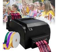 ZOCWJK Digital Satin Ribbon Printing Machine,Satin Ribbon Printing Machine,Supports 50+ Languages,with Ribbon Holder,Print Speed: 150mm/s,Print Simple Plain Text/Patterns/Logos,Singlerow (fourrow