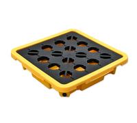 ZOCWJK Drum Spill Containment Pallet, Leakproof Stackable Tray for Anti-Skid Drum Storage and Paint Bucket Safety,67x67x15CM/26.38x26.38x5.91in