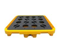 ZOCWJK Drum Spill Containment Pallet, Leakproof Stackable Tray for Anti-Skid Drum Storage and Paint Bucket Safety,68x68x15CM/26.78x26.78x5.91in
