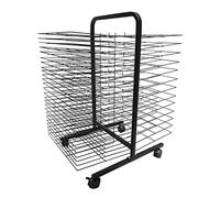 ZOCWJK Drying Rack 17.7×26×32.3Inches Mobile Art Drying Rack, Classroom Studio Home Painting Drying Rack for Kids, Artists, Double Sided Art Rack Storage Organizer On Wheels(