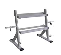 ZOCWJK Dumbbell Rack Stand, 2 Tier Fitness Equipment Organizer with Removable Weight Plate Storage Bar,Gym Dumbbell Storage Rack, for Home Gym Strength Training (Color 1)