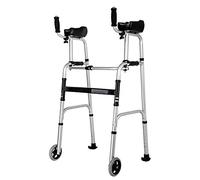 ZOCWJK Elderly Walking Frame Standard, Folding Walker with Arm Rest Pad,5" Wheels and Fold-up Legs, Lightweight & Portable,with Storage Bag(