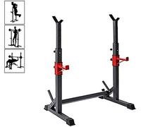 ZOCWJK Fitness Bench Press Equipment Home & Gym Height-Adjustable Squat Rack, Multi-Function Barbell Rack Dip Stand Barbell Stand Weight Lifting Rack Gym Family Fitness