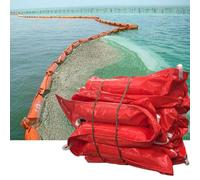 ZOCWJK Float-Type Oil Containment Boom, PVC Floating Oil Boom, Outdoor Solid Floating Garbage Fence, 10m Flood Barrier for River, Port, Lake, Pier,0.6x10M,1.5x10M