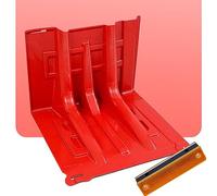 ZOCWJK Flood Prevention Barriers, L-Shaped Flood Barriers with Reflective Labelling, for Veneer Underground Garages, Shop Fronts, Basement Flood Protection,Red-2pcs