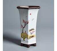 ZOCWJK Flower Pot Chinese Style Hand Landscape Pots Drain Hole Ceramic Planter Handmade Multicolored Home Decorations Purple Clay Phalaenopsis Chlorophytum (A