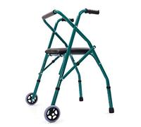 ZOCWJK Folding Walker with Wheels for the Elderly, Lightweight and Foldable, with Load Capacity of 150 kg and Adjustable Height