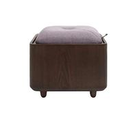 ZOCWJK Foot Stool Storage Ottoman Upholstered Sofa Footrest Solid Wood Shoe Bench Small Coffee Table Toy Box Living Room,7 Colors (C-40X40X34CM