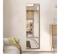 ZOCWJK French Full Length Mirror, Rustic Wooden Frame Floor Mirror, Can Stand Alone, Hang or Lean Against Wall, Large Full Body Mirror for Bedroom, Leaning 70 * 170cm,