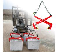 ZOCWJK Heavy Duty Vertical Plate Lifting Clamps with Chain, Essential Stone Handling Fixtures for Construction and Road Work (One Color-L