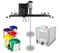 ZOCWJK IBC Tank Pneumatic Agitator Electric Paint Mixing Machine Folding Propeller Solvent Electric Tank Mixer 980W with Hanging Bracket,A