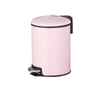 ZOCWJK Indoor Trash Can Stainless Steel Trash Can Pedal Type Household Trash Bin with Cover Creative Fashion Kitchen,Pink-5L