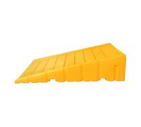 ZOCWJK Industrial Drum Spill Containment Pallet with Drain, Modular Stackable Safety Tray for Oil and Chemical Leak Prevention in Factories,Yellow2pcs-47.2x31.5x11.8IN
