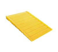 ZOCWJK Industrial Spill Containment Pallet with Drain, Modular Drum Capacity Platform for Oil & Chemical Safety, Stackable Grating Tray for Factory & Warehouse,Yellow-2pcs-47.2x31.5x5.9IN