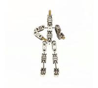 ZOCWJK Metal Puppet Puppet for Character Design Creation, DIY Stop Motion Animation Character Skeleton kit,Stainless Steel Stop Motion Animation Puppet Skeleton 15CM(