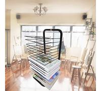 ZOCWJK Mobile Art Drying Rack, Classroom Studio Home Painting Drying Rack for Kids, Artists, Double Sided Art Rack Storage Organizer on Wheels. Drying & Print Racks, 3 Sizes (32x42.5x75cm