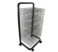 ZOCWJK Mobile Art Drying Rack, Classroom Studio Home Painting Drying Rack for Kids, Artists, Double Sided Art Rack Storage Organizer on Wheels. Drying & Print Racks (25 Layers
