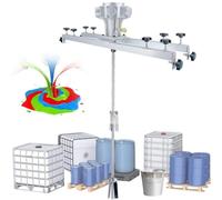 ZOCWJK Pneumatic Agitator Clamp Mount Tank Drum Mixer,IBC Air Agitator,Paint Stirring Machine Mixing Capacity 1000L,Cement Mixer Mortar Plaster Paint Fodder Stirring Tool,H500