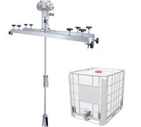 ZOCWJK Pneumatic Agitator Clamp Mount Tank Drum Mixer, IBC Air Agitator, Paint Stirring Machine Mixing Capacity 1000L, Cement Mixer Mortar Plaster Paint Fodder Stirring Tool,H005
