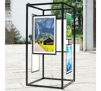 ZOCWJK Rectangular Art Gallery Display Frame, Heavy Duty Gallery Picture Hanging Kit with Wire Rope & Hook, Painting/Picture Promotion Exhibition Display Holder (100x250cm(39 3/8