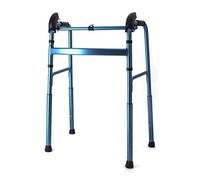 ZOCWJK Rollator with Wheels and Seat, Lightweight Folding Aluminum Walker, Height Adjustable, 360 Degree Swivel Foot Pad.(