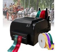 ZOCWJK Satin Ribbon Printing Machine,Personalized Ribbon Machine,with Ribbon Holder,Supports 50+ Languages,Print Simple Plain Text, Patterns, Logos,for Weddings/Parties/Birthdays,doublerow (Doublerow