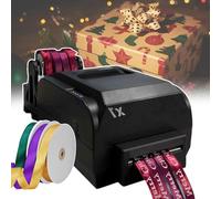 ZOCWJK Satin Ribbon Printing Machine, Single Row, Monochrome, 150mm/s, USB, Thermal, for Crafts and Decoration (fourrow