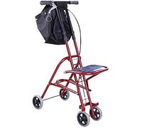 ZOCWJK Shopping Walker for Seniors, Lightweight Walker, Mobility Aid, Stroller, Stroller, Folding Scooter with Seat and Bag, 4 Wheels for Person(