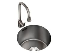 ZOCWJK Silvery Kitchen Workstation, Undermount Kitchen Sink - Undermount Sinks Stainless Steel Single Bowl Kitchen Sink Under Counter Basin Round Corner, Kitchensink(360-One Size