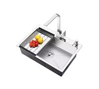 ZOCWJK Single Bowl Kitchen Sinks, Workstation Sink, Under-Mount Kitchen Sink, Stainless Steel Kitchen Sink, Kitchen Sink Accessories, Kitchen & Bar Sinks (68 * 45 * 20cm