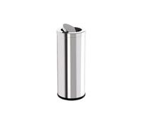 ZOCWJK Smart Trash Can 15L/25L/50L Stainless Steel Wastebasket, Extinguisher, Top Half Open Kitchen Silver Wastebasket, Waste Paper Basket for Home Office Bathroom Trash Can,XL