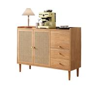 ZOCWJK Solid Wood Sliding Door Sideboard - Elegant Kitchen & Storage Cabinet Buffet Type for Home, Living Room, Simple Design, Elegant Furniture,