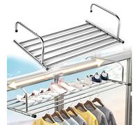 ZOCWJK Stainless Steel Retractable Clothes Drying Rack Expandable Folding Clothes Drying Rack Wall Mounted Retractable Clothes Drying Rack Closet Organizer,Easy to Store (61