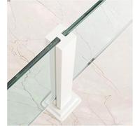 ZOCWJK Stair Railing Stainless Steel Balustrade Posts for 8/10/12 MM Glass Panels, Square Railing Posts for Commercial Landscape/Decking/Terraces for Balconies Hallways,Mid Post-Height 125cm/49.2in