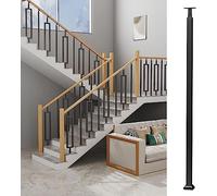 ZOCWJK Stair Railing Staircase Baluster Indoor Stairs Railing Pillar, 1/4/5/8/10/15/20/25/30 Pack DIY Railing Balusters Post for Deck, Front Porch, Steps for Balconies Hall,B 10pack-95cm/37.4in