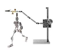 ZOCWJK Stop Motion Animation Kit with Stainless Steel Adult Skeleton,26CM Bracket, 12CM-18CM Metal Puppet Figure,Support Your Figures's Movement with Connecto,17CM (16CM