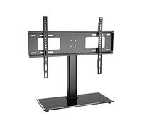 ZOCWJK TV Bracket Table Top TV Stand, 3 Level Height Adjustable, Heavy Duty Tempered Glass Base, Up to 110lbs/50kg(