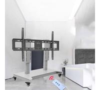 ZOCWJK TV Mount Bracket Motorized - Mobile TV Cart On Wheels - Motorized TV Lift, Mobile TV Cart with Height Adjustable, TV Lift Fits 52-100 Inch Screen(A