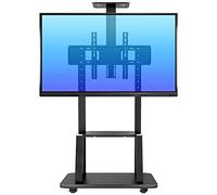 ZOCWJK Universal TV Stand Tv Floor Stand Adjustable Mobile TV Floor Stand with 2-Layer Tray Universal Standing for 55-75IN TV Cart (Red-185cm