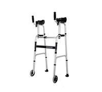 ZOCWJK Upright Walker, Walking Frame Ultra Narrow Walking Frame with Wheels Adult Walker Elderly Walking Frames Rollator Folding (OneColor-Two Rounds