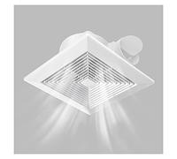 ZOCWJK Ventilation Fans Silent Ventilator Fan for Bathroom Ceiling Type Duct Exhaust Fan Volute Spiral Duct White Square Classic Louver Exhaust Fan Exhaust Fan (M