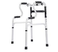 ZOCWJK Walker with Wheels, Lightweight, Foldable, Adjustable, for the Elderly Disabled, Walking Aid, Crutches, Handrail Auxiliary for Walking (British Automobile Club