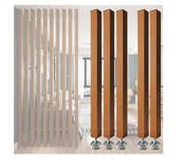 ZOCWJK Wood Privacy Screens/Room Divider Floor to Ceiling Post, Apartment Studio Living Room Partition Decorative Column Grille - 6ft 7ft 8ft 9ft 10ft 12ft Tall, with Adjus(Pack of 5-7.7ft/235cm High